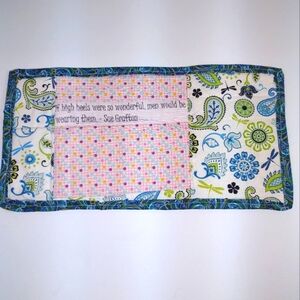 Colorful Paisley and Floral Fabric Mug Rug
